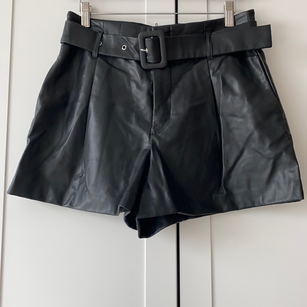 Zara faux leather shorts